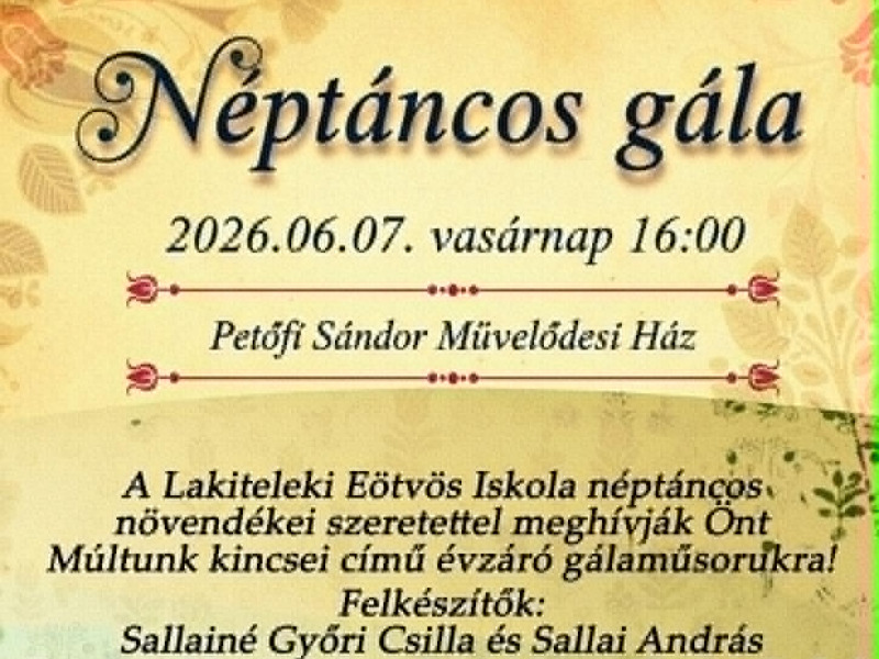 Néptáncos Gála – „Múltunk kincsei”